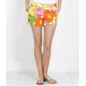Vineyard Vines Floral Print Cotton Shorts in Pink, Orange, Yellow & Green